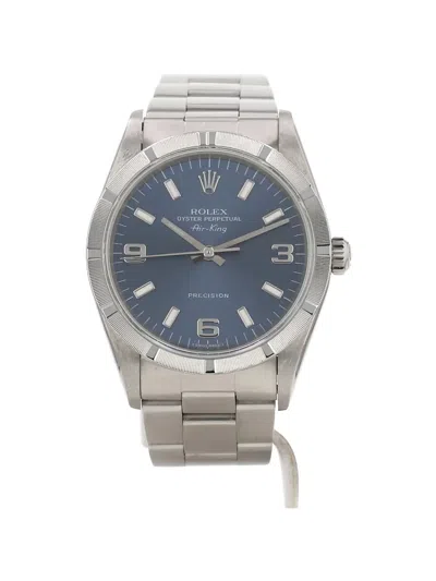 Pre-owned Rolex 1995 Air King 34mm In Blue