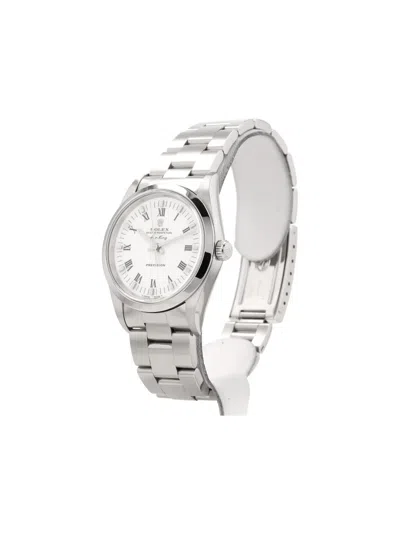 Pre-owned Rolex 1995 Air King 34mm In White