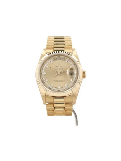 Pre-owned Rolex 1995 Day-date 36mm In Neutral