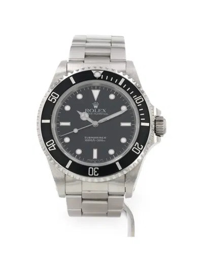 Pre-owned Rolex 1995 Submariner Oyster 40mm Watch In Black