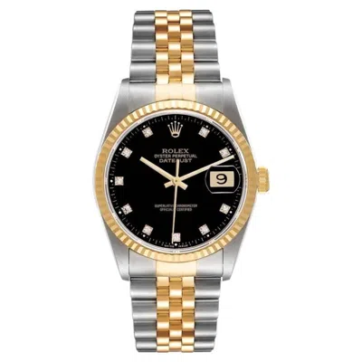 Pre-owned Rolex 1996 Men's  36mm Datejust Two Tone 18k Gold/ Stainless Steel Watch (unworn) In Multi