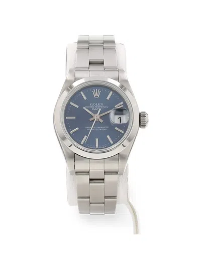 Pre-owned Rolex 1996 Oyster Perpetual 26mm Watch In Blue