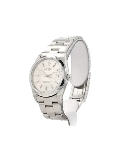 Pre-owned Rolex 1996 Oyster Perpetual 34mm In Silver