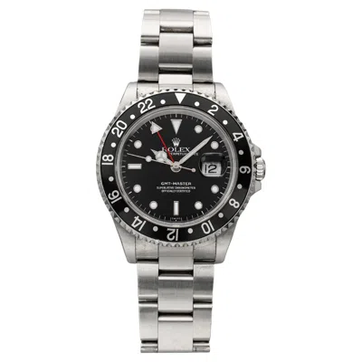 Pre-owned Rolex 1996  Gmt-master 16700 Steel Auto Black Bezel 40mm T-serial