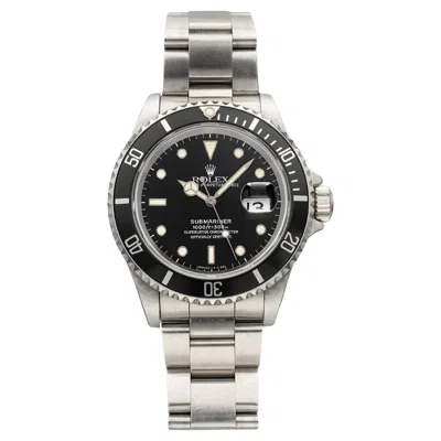 Pre-owned Rolex 1996  Submariner Date 16610 Stainless Steel Tritium Dial Automatic 40mm In Multi