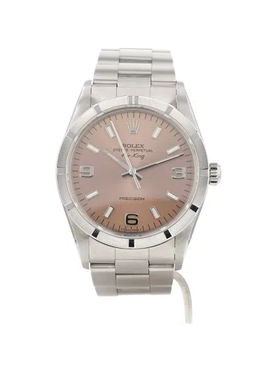 Pre-owned Rolex 1997 Air-king 34mm Watch In Pink