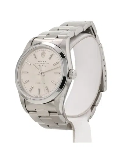 Pre-owned Rolex 1997 Air-king 34mm Watch In White