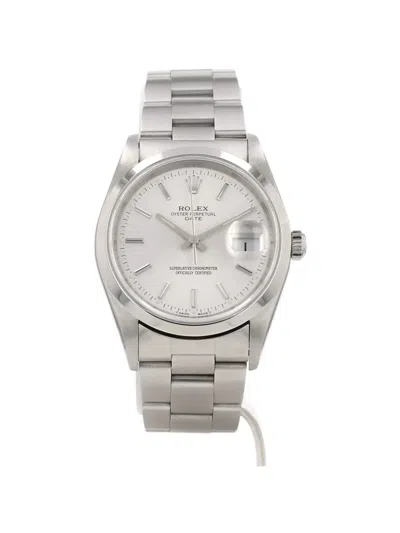 Pre-owned Rolex 1997 Datejust 34mm Watch In White