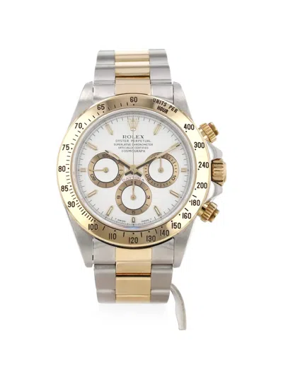 Pre-owned Rolex 1997 Daytona Oyster 39mm Watch In White
