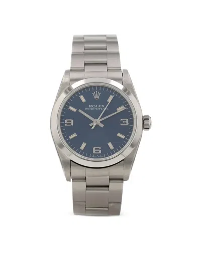 Pre-owned Rolex 1997 Oyster Perpetual 30mm Watch In Blue