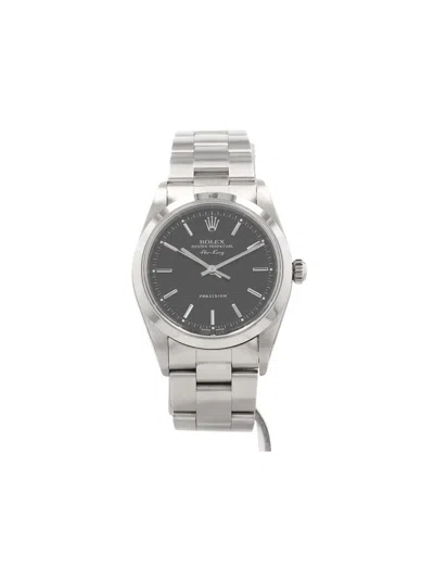Pre-owned Rolex 1998 Air King 34mm In Black