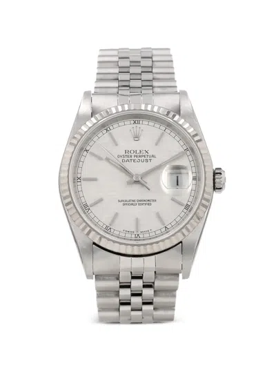 Pre-owned Rolex 1998 Datejust 36mm Watch In Silver