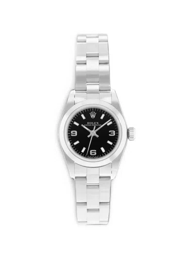 Pre-owned Rolex 1999 Oyster Perpetual 24mm Watch In Black