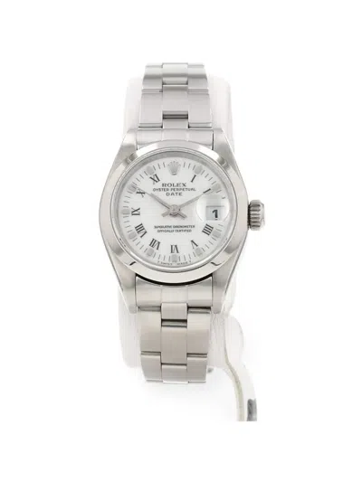 Pre-owned Rolex 2000 Oyster Perpetual 26mm Watch In White