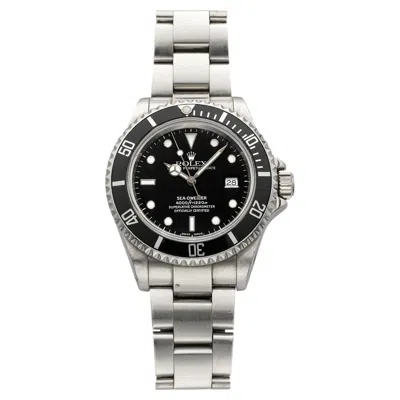 Pre-owned Rolex 2000  Sea Dweller 16600 Stainless Steel Black Dial Automatic 40mm