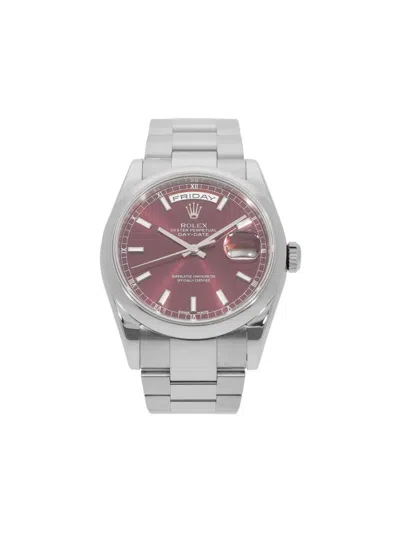Pre-owned Rolex 2001 Day-date 36mm In Purple