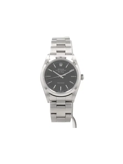Pre-owned Rolex 2002 Air King 34mm In Black