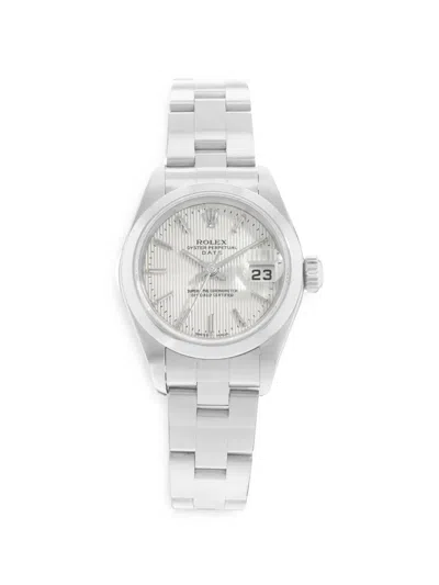 Pre-owned Rolex 2002 Datejust 26mm Watch In Silver