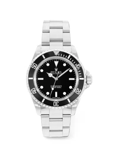 Pre-owned Rolex 2002 Submariner 40mm Watch In Black