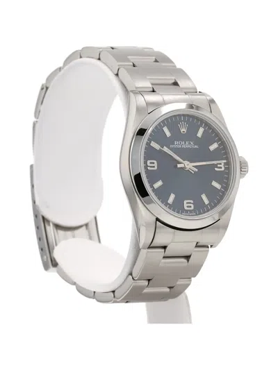 Pre-owned Rolex 2003 Oyster Perpetual 31mm Watch In Blue