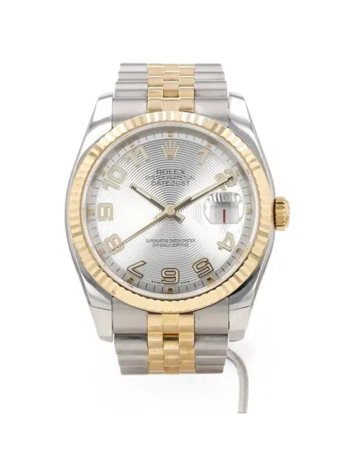 Pre-owned Rolex 2005 Datejust 36mm Watch In Silver