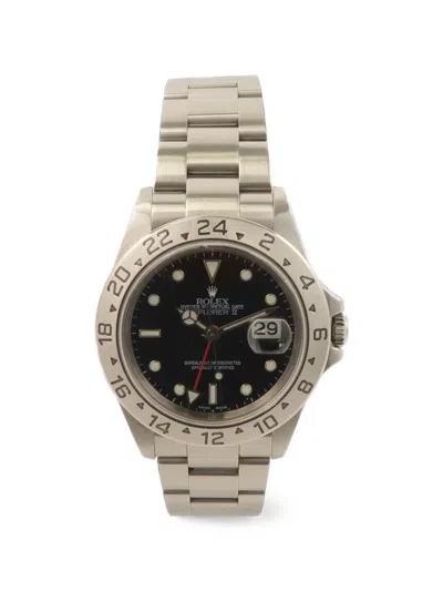 Pre-owned Rolex 2005 Explorer Ii 40mm Watch In Black