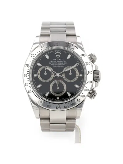Pre-owned Rolex 2007 Daytona 40mm Watch In Black