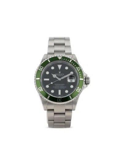 Pre-owned Rolex 2007 Stainless Steel Submariner Date 40mm In Black