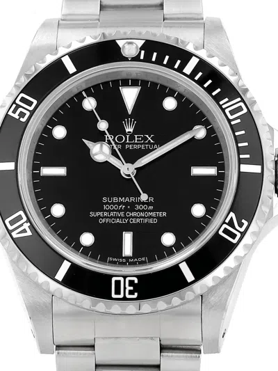 Pre-owned Rolex 2009  Submariner Screwed Caseback Watch In Silver