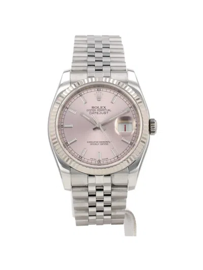 Pre-owned Rolex 2010 Datejust 36mm Watch In Pink