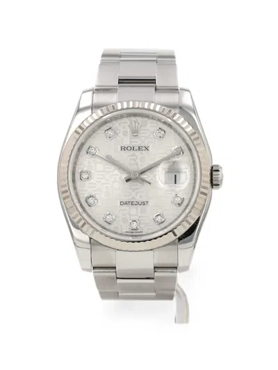 Rolex 2010 Datejust 36mm Watch In Silver