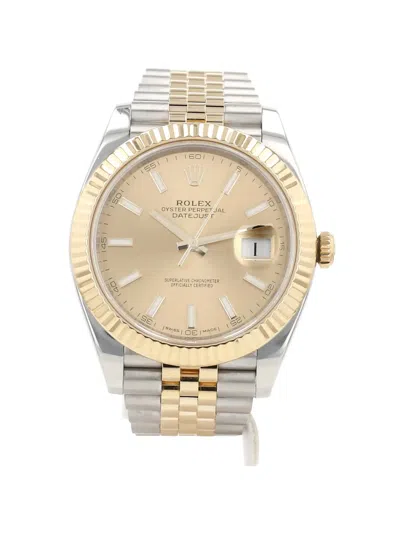 Pre-owned Rolex 2010 Datejust 40mm Watch In Gold