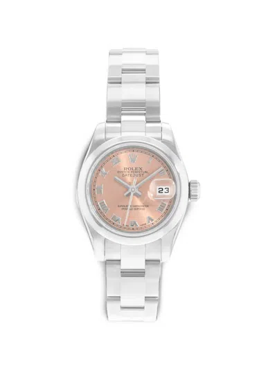 Pre-owned Rolex 2010 Oyster Perpetual Datejust 26mm Watch In Pink