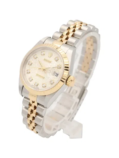 Pre-owned Rolex 2010s Datejust 26mm Watch In Neutrals