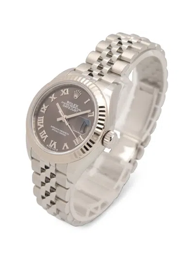 Pre-owned Rolex 2010s Datejust 28mm Watch In Grey