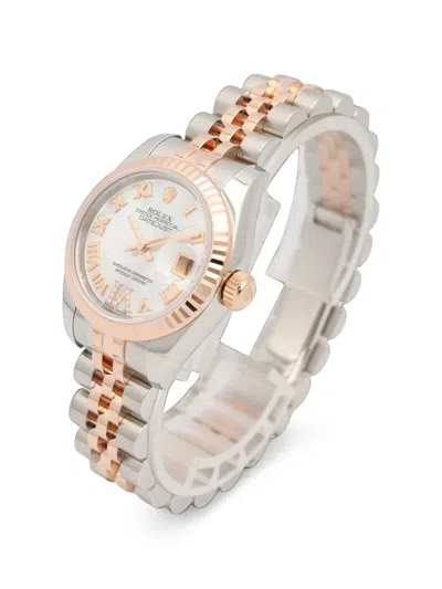 Pre-owned Rolex 2010s Datejust Diamond 26mm Watch In White