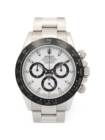 Pre-owned Rolex 2010s Daytona 40mm Watch In White