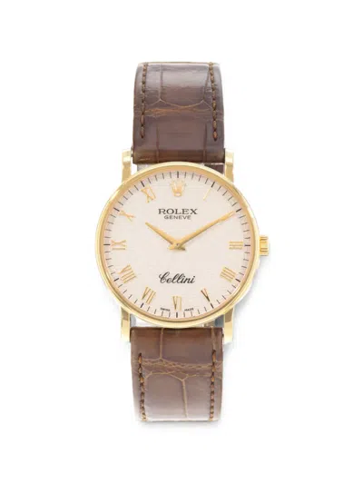 Pre-owned Rolex 2012 Cellini 32mm Watch In White