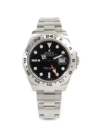 Pre-owned Rolex 2012 Explorer Ii 42mm Watch In Black