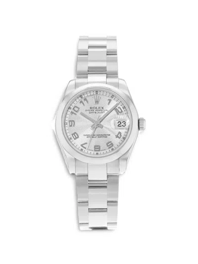 Pre-owned Rolex 2013 Datejust 31mm Watch In Silver