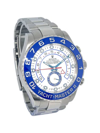 Pre-owned Rolex 2014  Yacht-master Ii 44mm In White