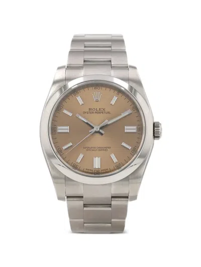 Pre-owned Rolex 2015 Oyster Perpetual 36mm Watch In Orange