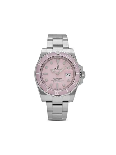 Pre-owned Rolex 2015  Submariner Date 40mm In Pink