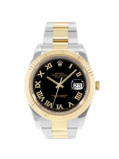 Pre-owned Rolex 2016 Datejust Ii 41mm Watch In Black