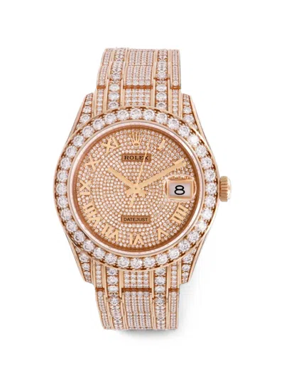 Pre-owned Rolex 2018 Pearlmaster 39mm Watch In Pink