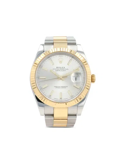 Pre-owned Rolex 2018  Datejust 41mm In Silver