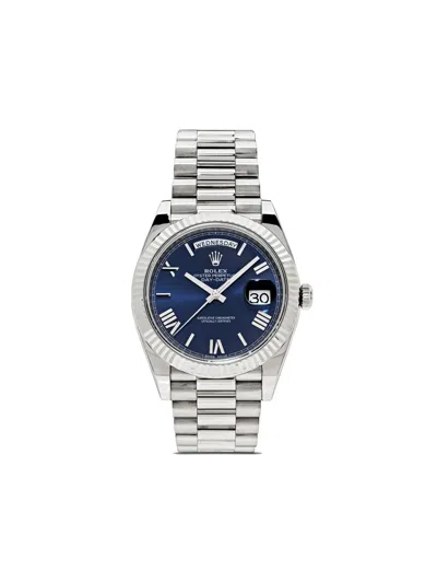 Pre-owned Rolex 2018 Unworn Day-date 40mm In Blue
