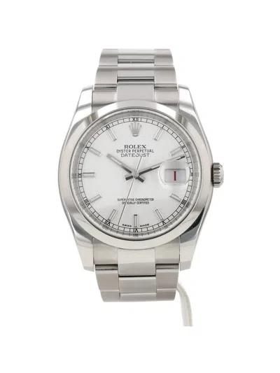 Pre-owned Rolex 2019 Datejust 36mm Watch In White