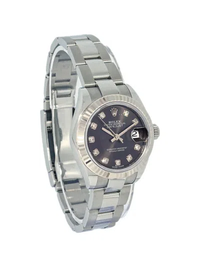 Pre-owned Rolex Oyster Perpetual Datejust 28毫米腕表（2019年典藏款） In Gray