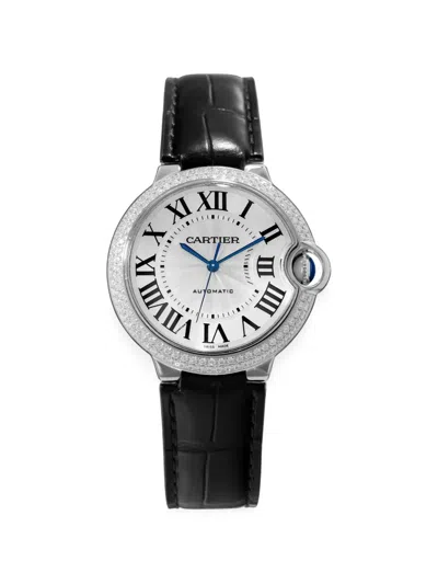 Pre-owned Rolex 2020 Ballon Bleu Diamond 36mm Watch In Silver